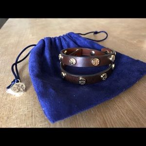 Tory Burch Leather Wrap Bracelet
